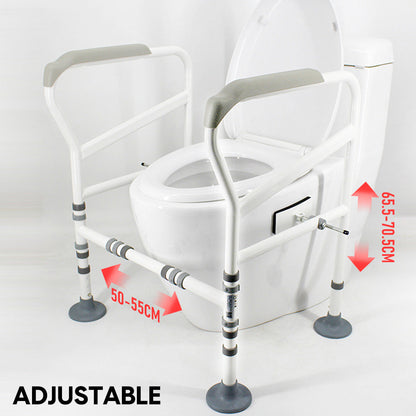 Toilet Frame Support Standing Disability Assist Aid Safety Grab Handle Rail Height and Width Adjustable For Elderly Disabled Max Load 150Kg - Image 3