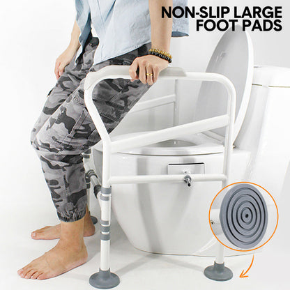 Toilet Frame Support Standing Disability Assist Aid Safety Grab Handle Rail Height and Width Adjustable For Elderly Disabled Max Load 150Kg - Image 4