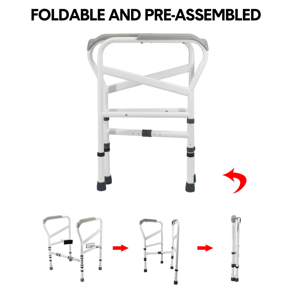 Toilet Frame Support Standing Disability Assist Aid Safety Grab Handle Rail Height and Width Adjustable For Elderly Disabled Max Load 150Kg - Image 8