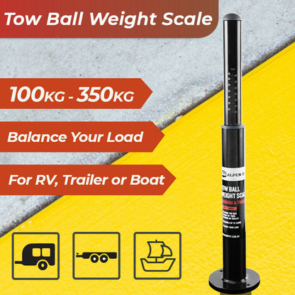 Alpen Outdoor Tow Ball Weight Scale Tongue Weight Scale Gauge Weight Check With Indicator For Safe Towing of Caravan Trailer RV Boat 100kg-350kg - Image 2