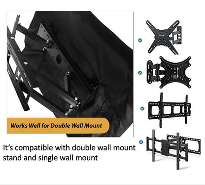 Dust-proof Outdoor TV Cover 55-58 Inch Flat Television Waterproof UV Resistant Protector, Built In Remote Controller Storage Pocket-XL - Image 3