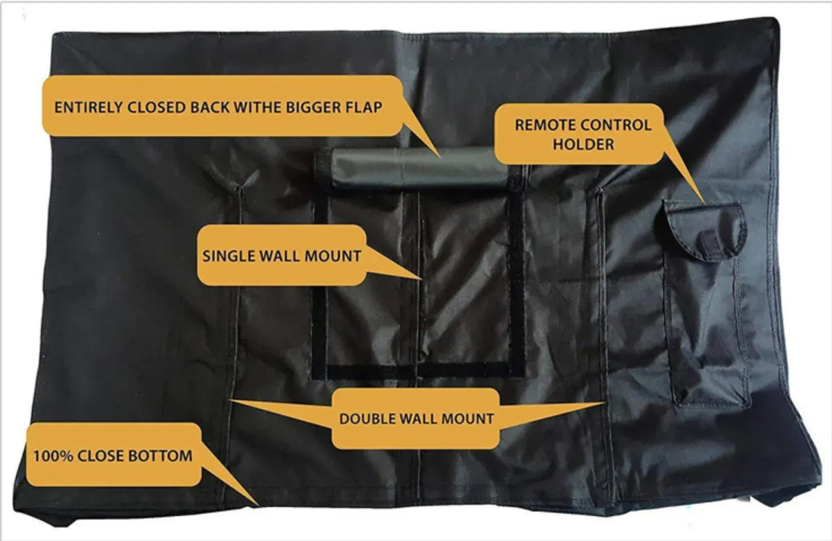 Dust-proof Outdoor TV Cover 55-58 Inch Flat Television Waterproof UV Resistant Protector, Built In Remote Controller Storage Pocket-XL - Image 5