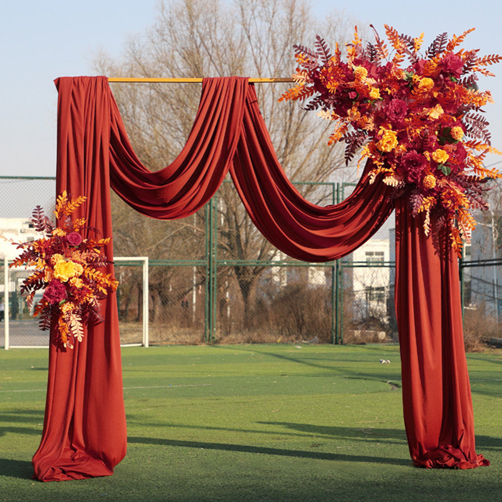 Golden Square Wedding Arch Adjustable 1M-2M Flower Rack Backdrop Stand Balloon Arch Stand for Wedding Birthday Party Garden Ceremony Decoration - Image 9