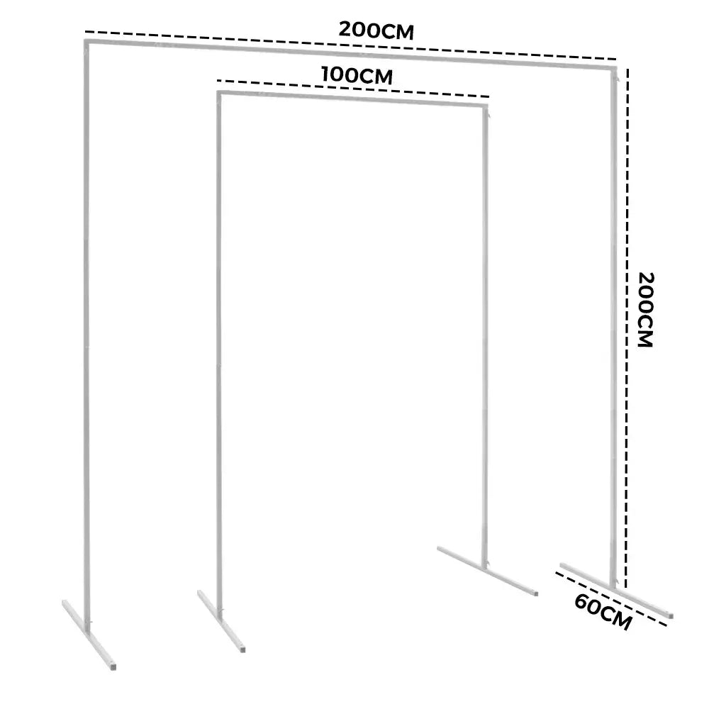 White Square Wedding Arch Adjustable 1M-2M Flower Rack Backdrop Stand Balloon Arch Stand for Wedding Birthday Party Garden Ceremony Decoration - Image 6