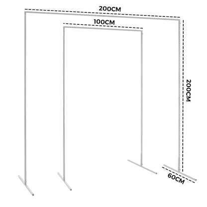 White Square Wedding Arch Adjustable 1M-2M Flower Rack Backdrop Stand Balloon Arch Stand for Wedding Birthday Party Garden Ceremony Decoration - Image 6