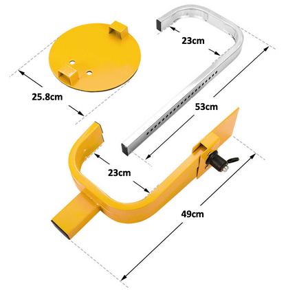 Wheel Clamp Defender Tyre Lock Adjustable for 13'' 14'' 15'' Truck SUV Trailer Caravan 195mm-230mm Heavy Duty with 2 Keys Anti Theft 1 Year Warranty - Image 5