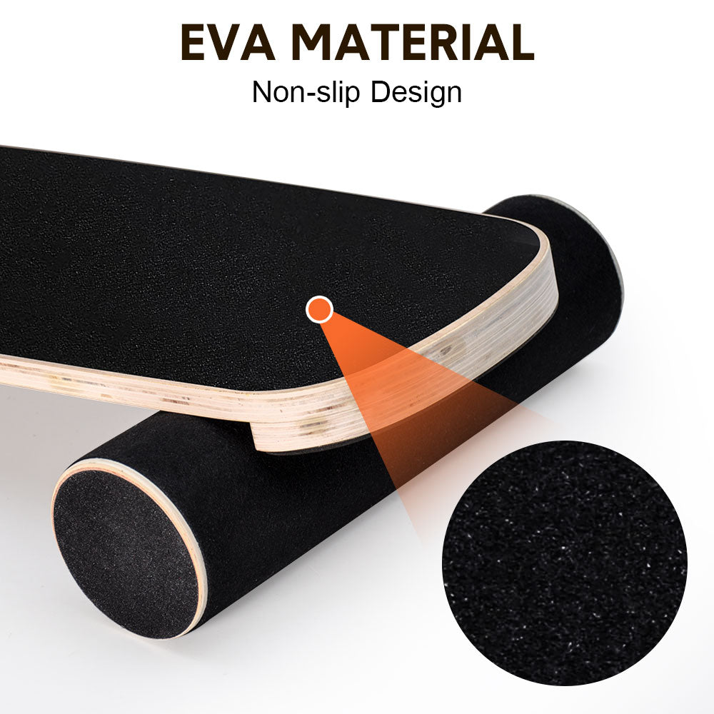 Wooden Balance Board Non-Slip Roller Board Home Fitness Balance Trainer Improves Core Stability for Snowboard Skateboard Surf Yoga Training Max Load 200kg - Image 3