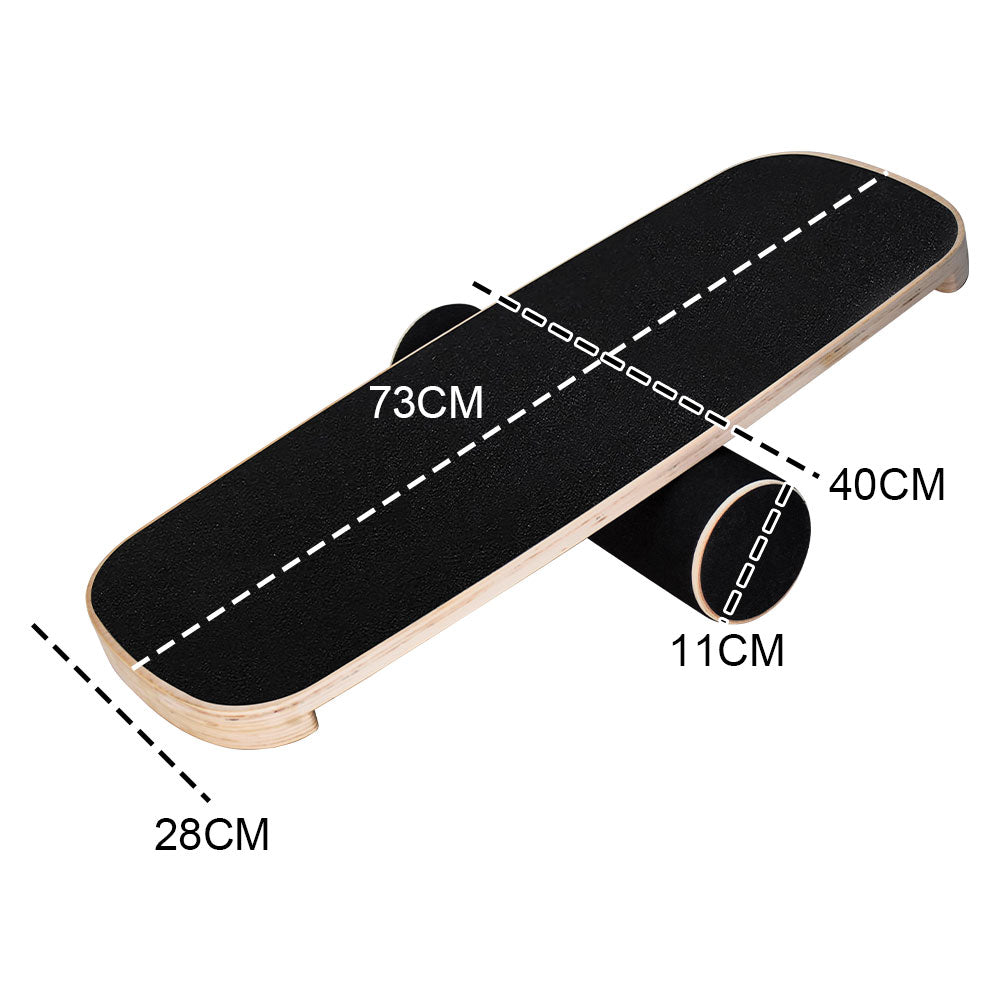 Wooden Balance Board Non-Slip Roller Board Home Fitness Balance Trainer Improves Core Stability for Snowboard Skateboard Surf Yoga Training Max Load 200kg - Image 5
