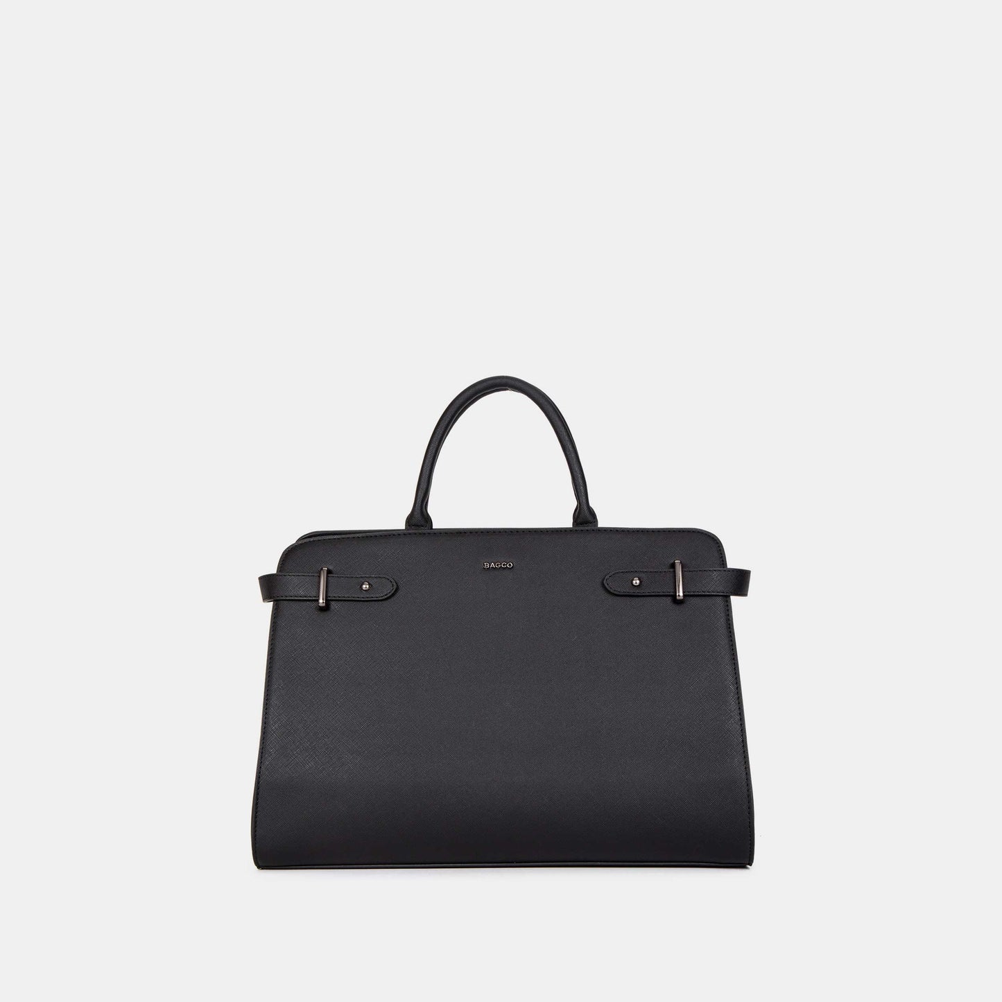 Bagco Bravura Leather Tote Set-Black - Image 7