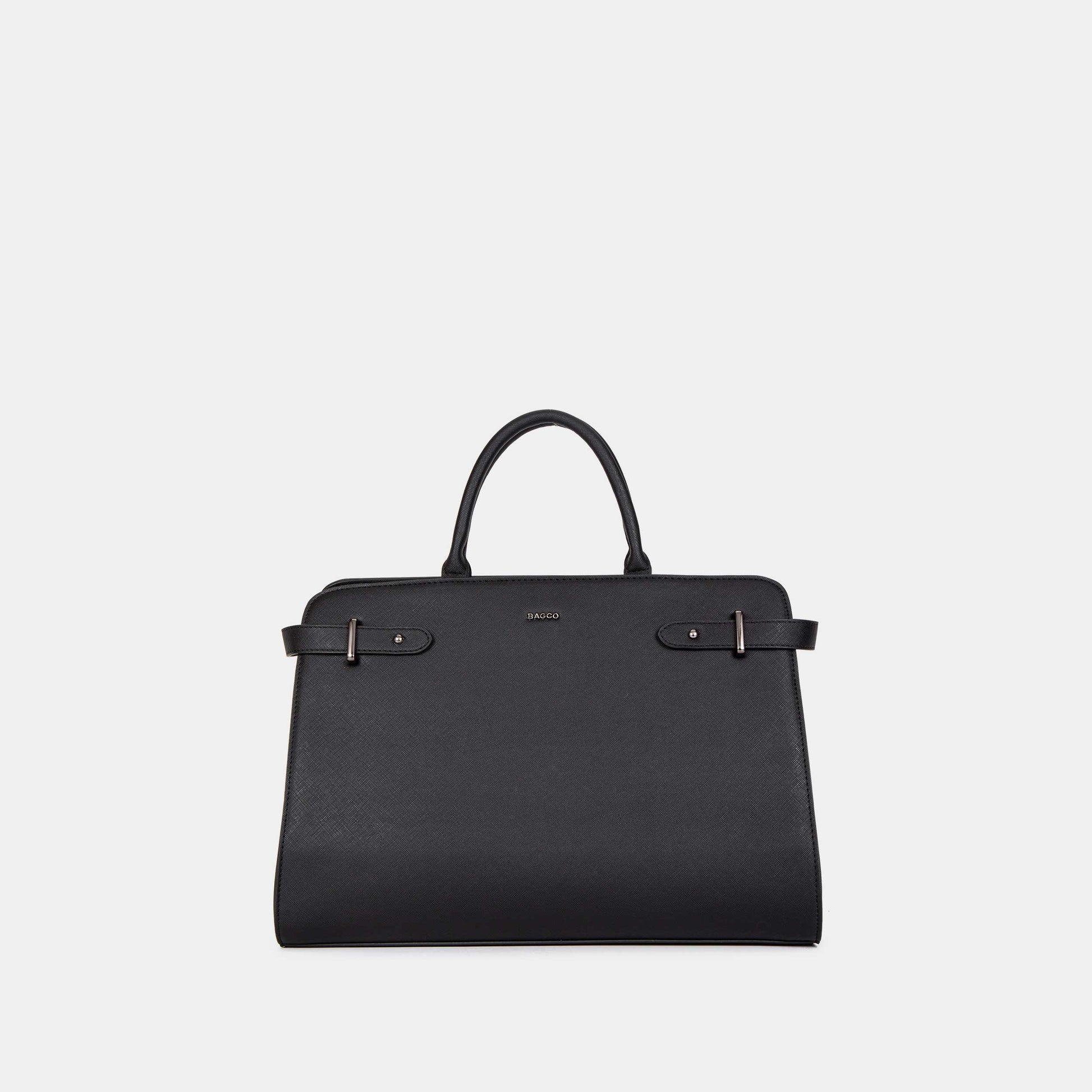 Bagco Bravura Leather Tote Set-Black - Image 7