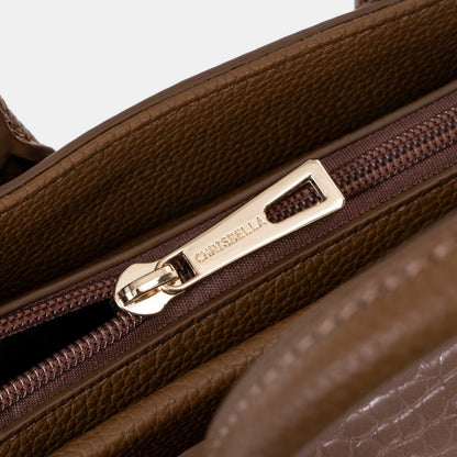 Chrisbella Elodie Leather Satchel-Green - Image 6
