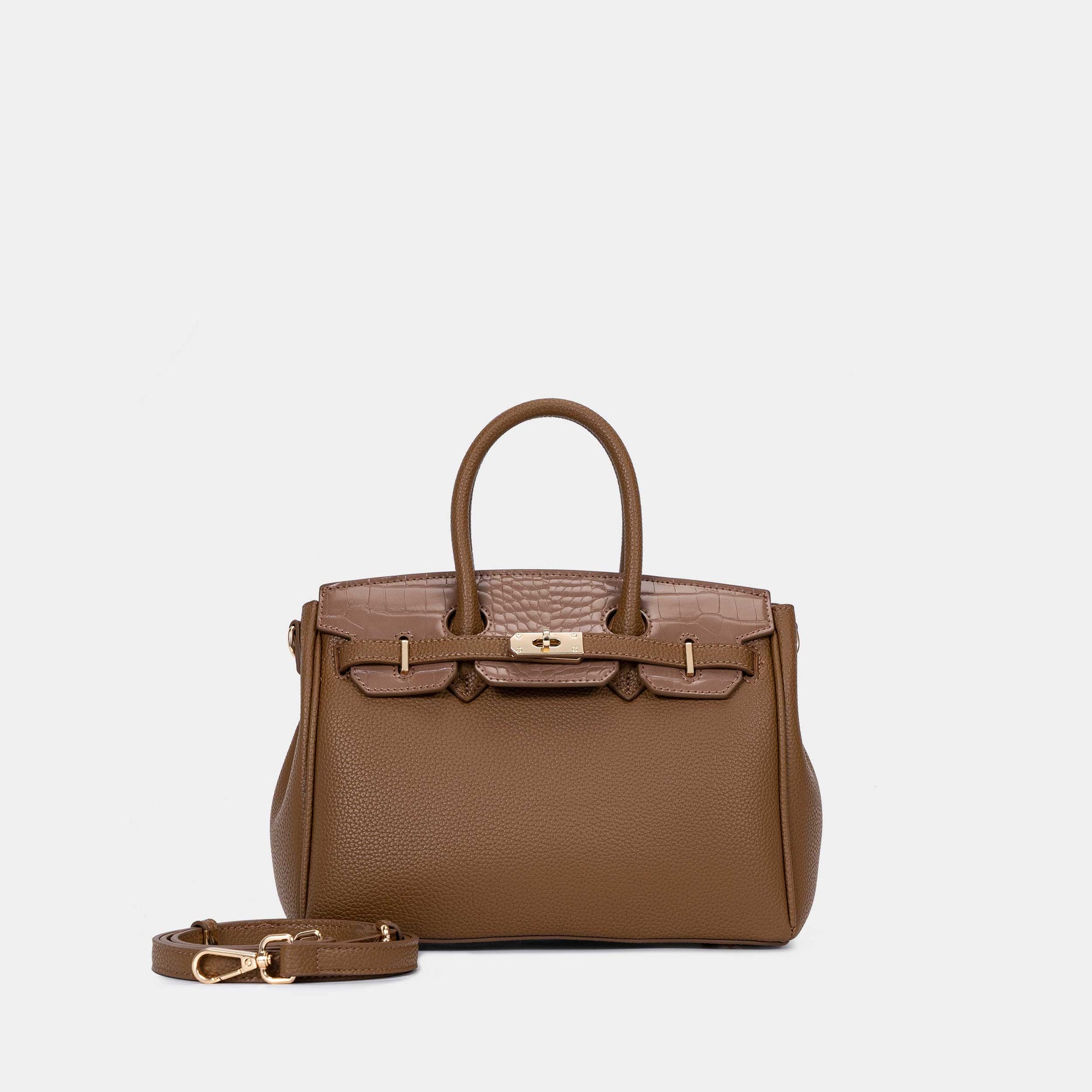 Chrisbella Elodie Leather Satchel-Green - Image 7