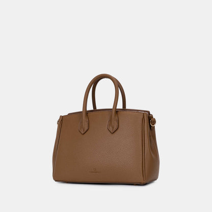 Chrisbella Elodie Leather Satchel-Khaki - Image 8