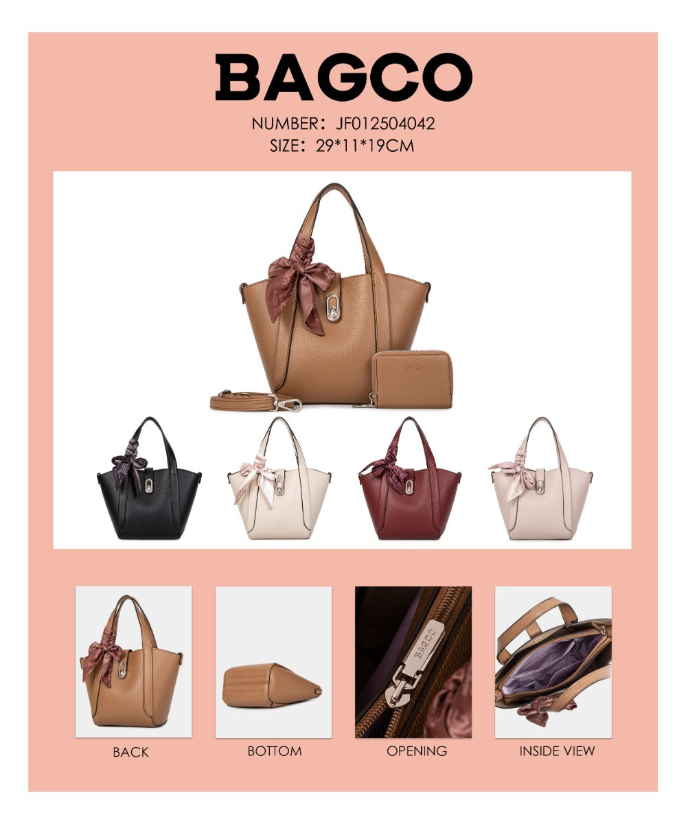 Bagco Noelle Leather Tote-Black - Image 4