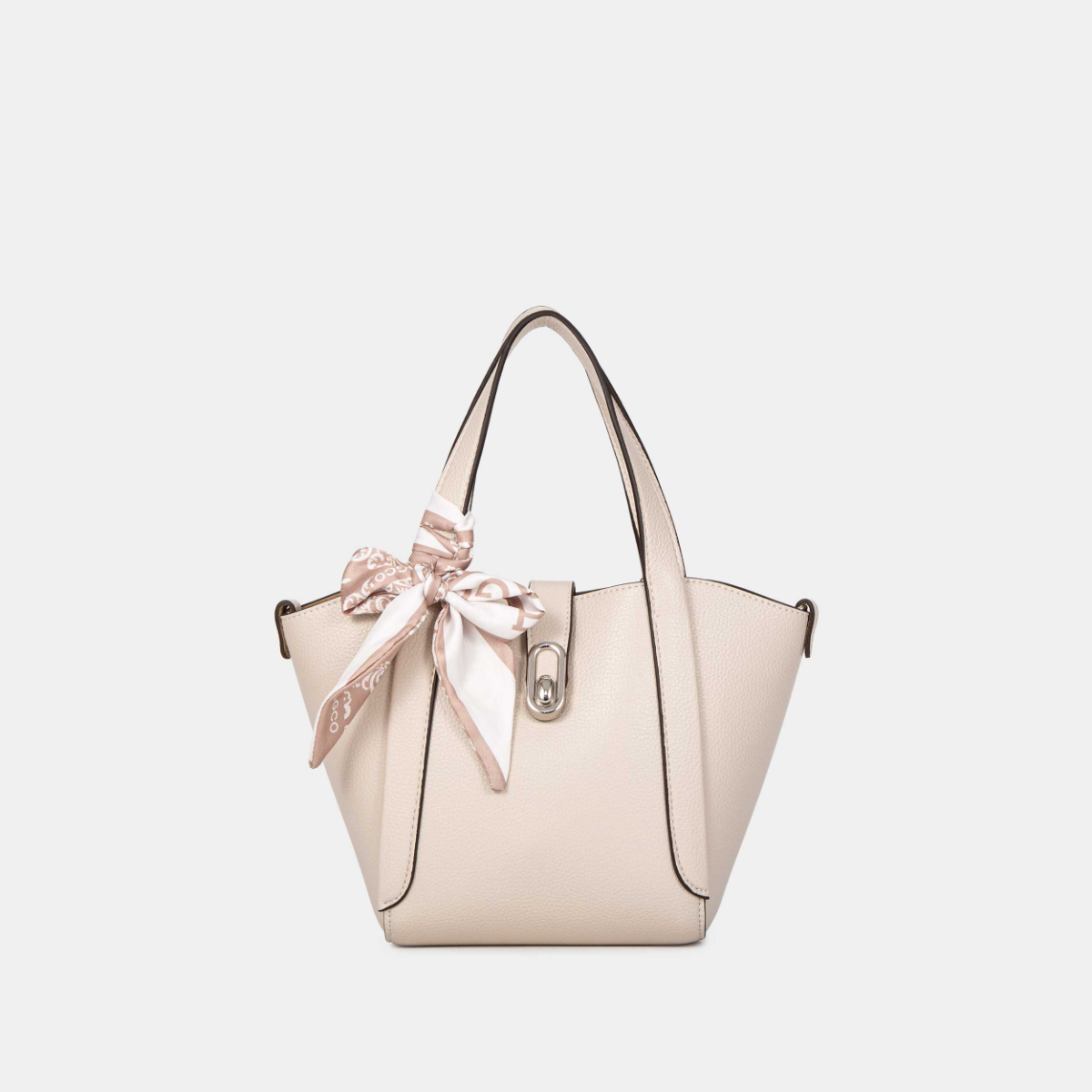 Bagco Noelle Leather Tote-Cream