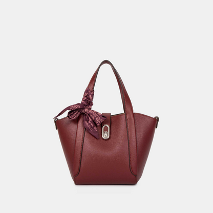 Bagco Noelle Leather Tote-Cream - Image 7