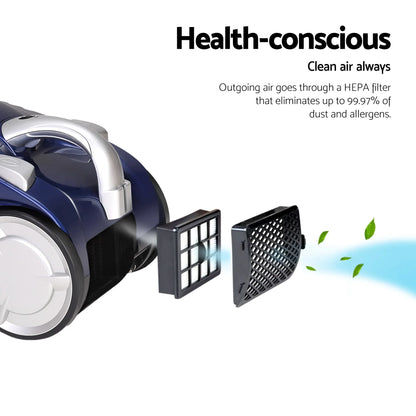 Devanti 2200W Bagless Vacuum Cleaner Blue - Image 7