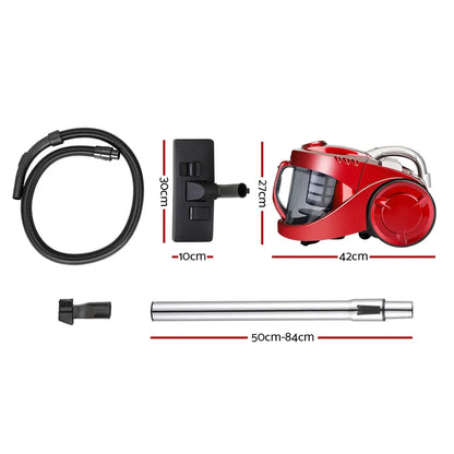 Devanti 2200W Bagless Vacuum Cleaner Red - Image 8