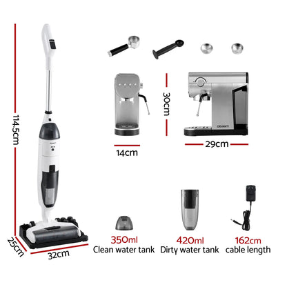 Devanti Cordless Wet Dry Vacuum Mop plus Coffee Maker Machine Espresso - Image 2