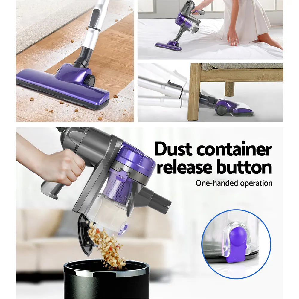 Devanti Stick Vacuum Cleaner Handheld Corded 450W Purple - Image 5