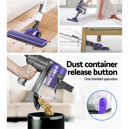 Devanti Stick Vacuum Cleaner Handheld Corded 450W Purple - Image 5