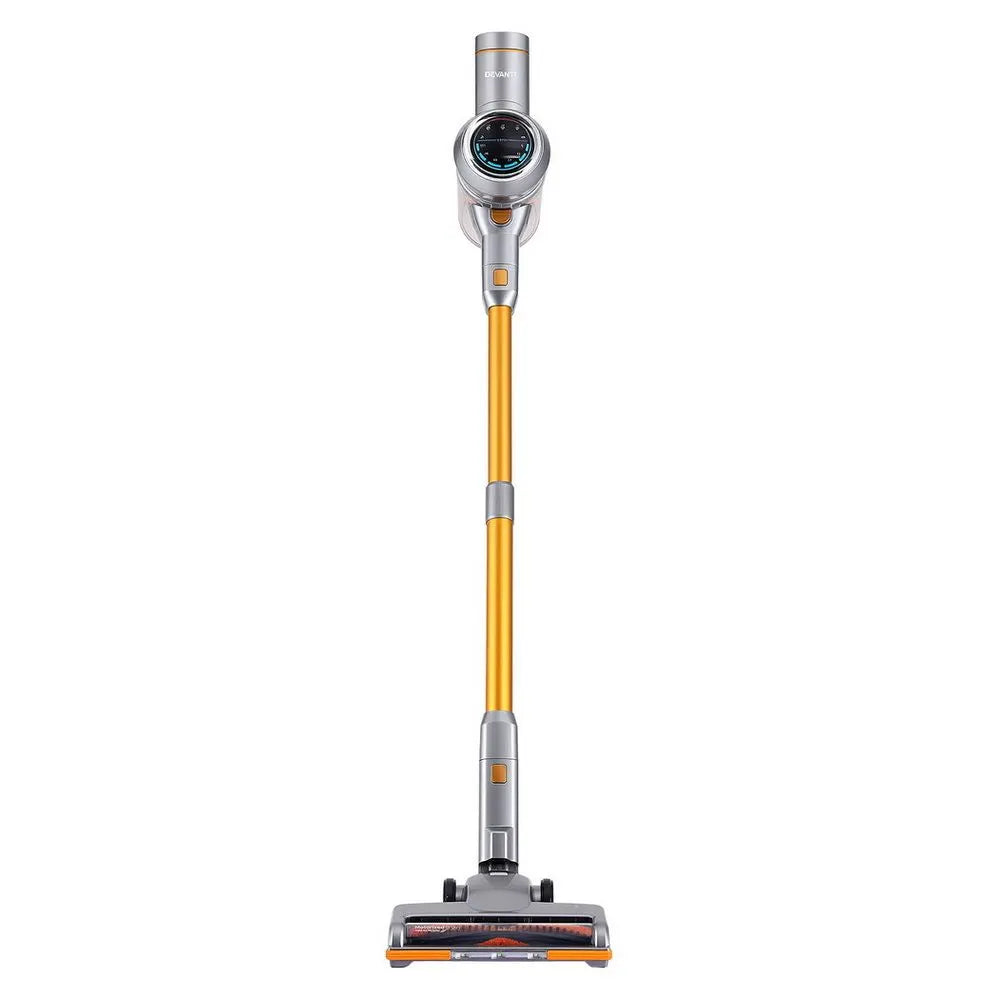 Devanti 300W Stick Vacuum Cleaner Cordless Self-Standing Golden - Image 7