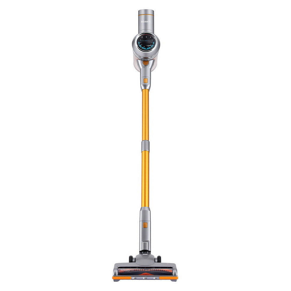 Devanti 300W Stick Vacuum Cleaner Cordless Self-Standing Golden - Image 7