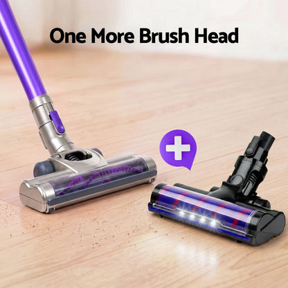 Devanti Stick Vacuum Cleaner Roller Brush Cordless 150W Purple - Image 3