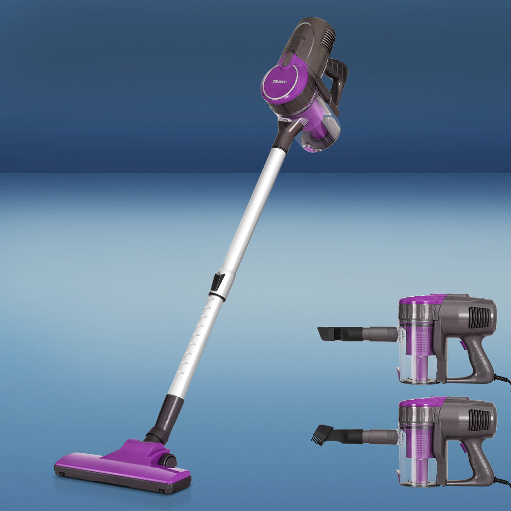 Devanti Stick Vacuum Cleaner Bagless Corded 500W Purple - Image 7