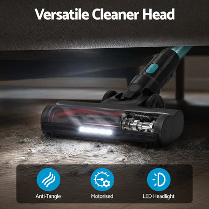 DEVANTI 30000Pa Cordless Stick Vacuum Cleaner 4-in-1 Handheld Vac, Green - Image 5