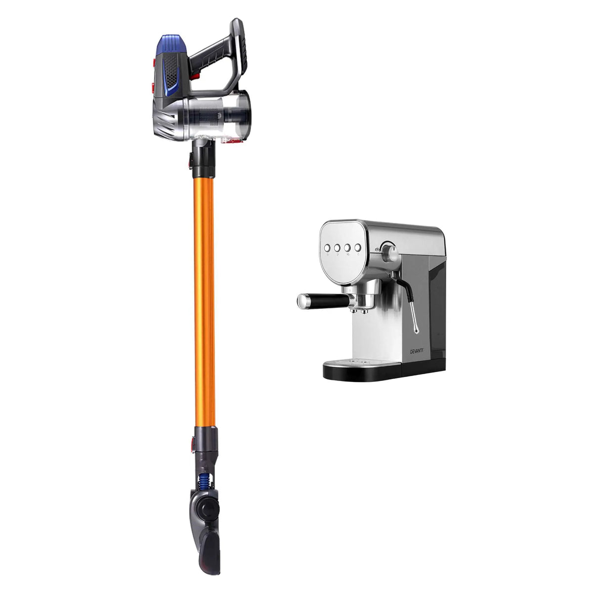 Devanti K7 Cordless Stick Vacuum Cleaner plus Coffee Maker Machine Espresso - Image 3