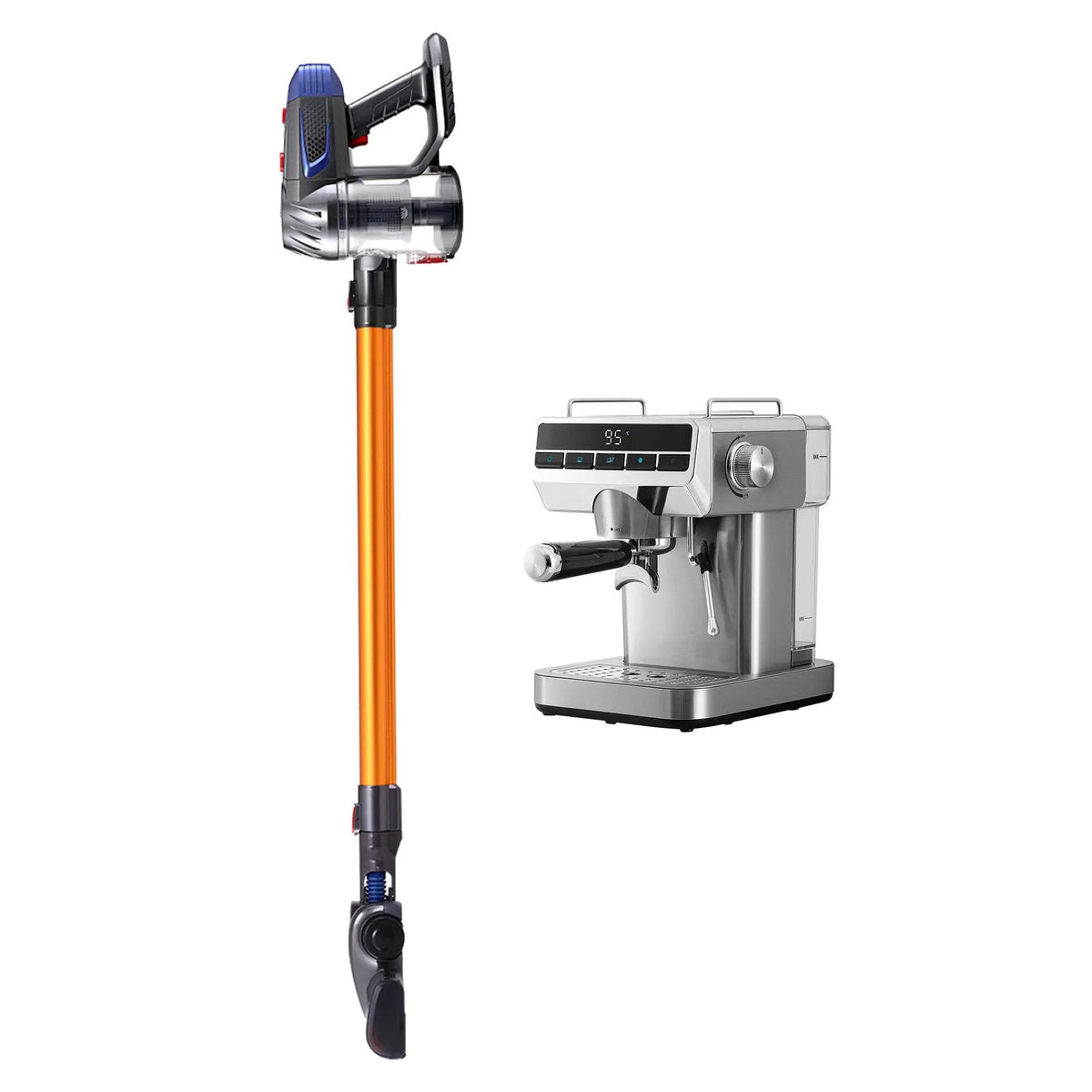 Devanti K7 Cordless Stick Vacuum Cleaner plus Coffee Maker Machine Espresso - Image 3