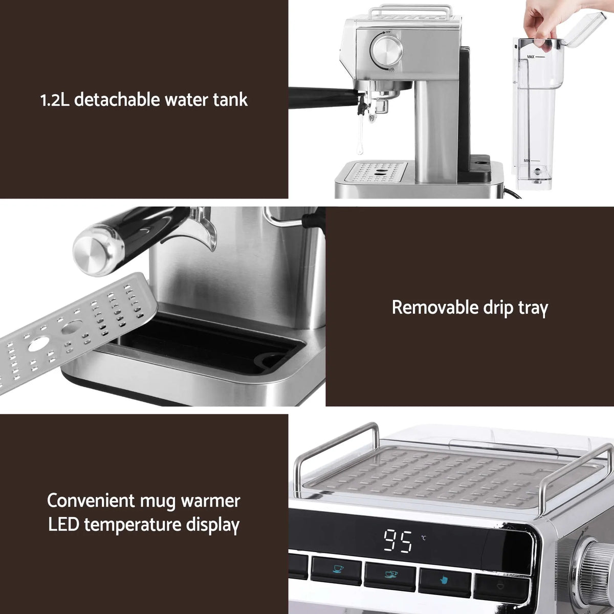 Devanti K7 Cordless Stick Vacuum Cleaner plus Coffee Maker Machine Espresso - Image 6