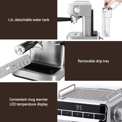 Devanti K7 Cordless Stick Vacuum Cleaner plus Coffee Maker Machine Espresso - Image 6