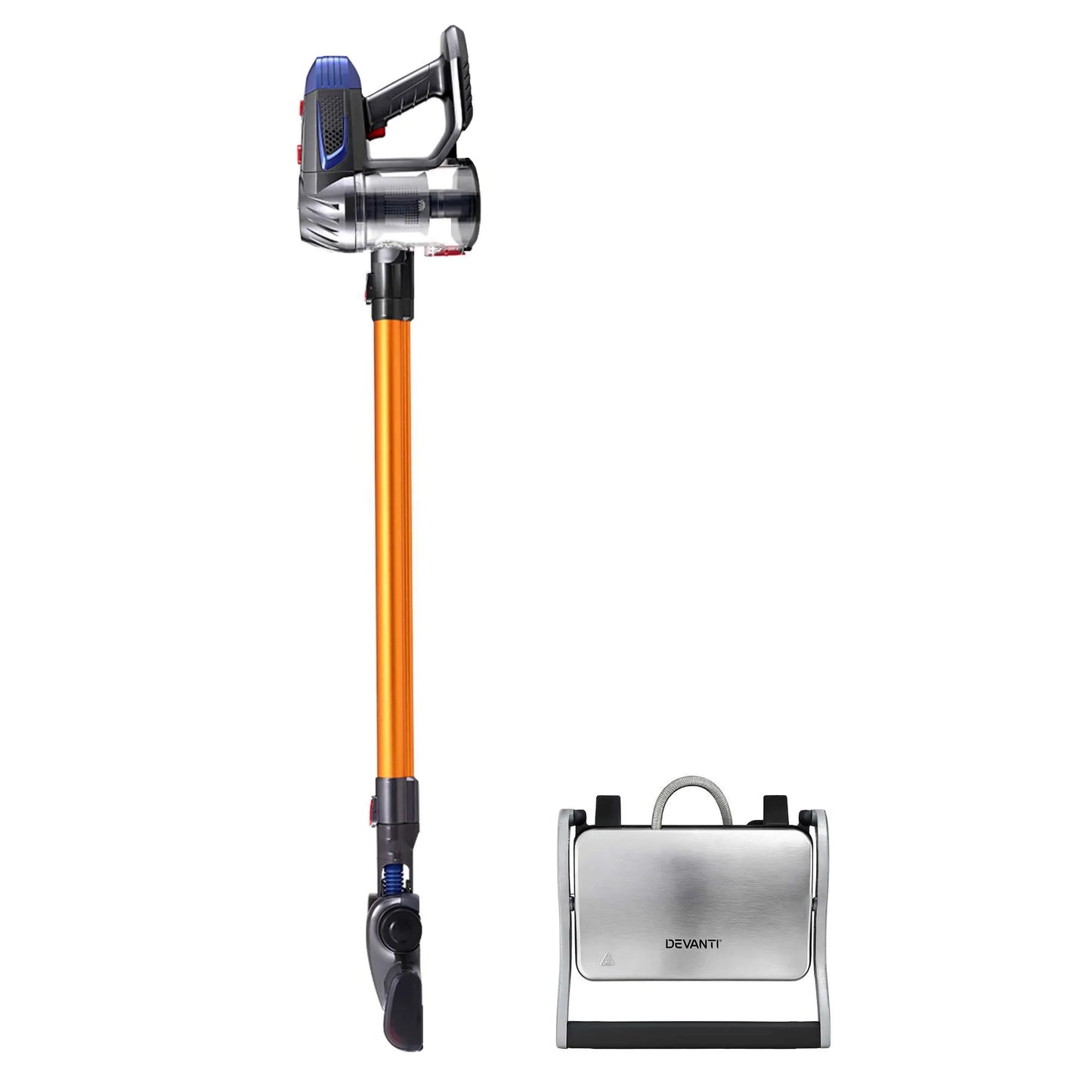 Devanti K7 Cordless Stick Vacuum Cleaner plus Sandwich Maker Panini Press - Image 3