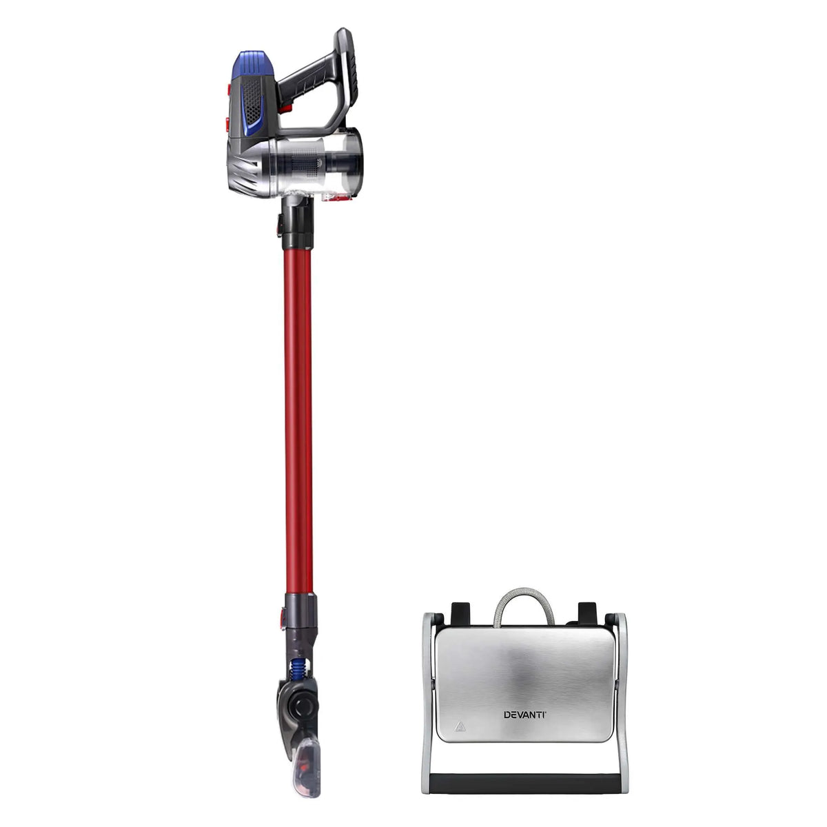 Devanti K7 Cordless Stick Vacuum Cleaner plus Sandwich Maker Panini Press - Image 3