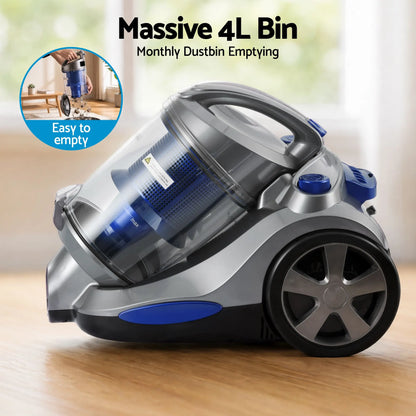 Devanti Vacuum Cleaner Bagless Canister 2000W 25kPa Powerful Suction 4L - Image 5