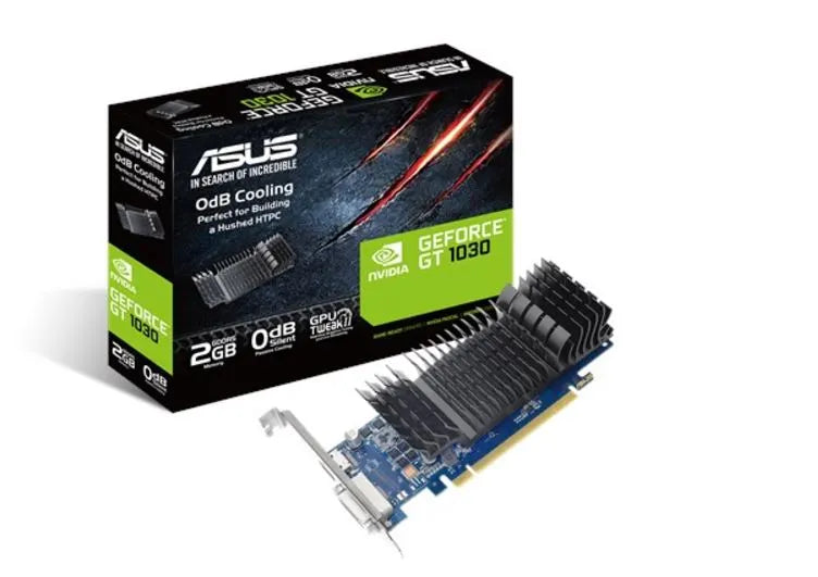 ASUS nVidia GeForce GT1030-SL-2G-BRK 2GB GDDR5 Low Profile Graphics Card with Bracket For Silent...