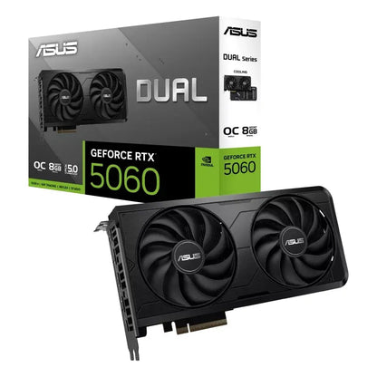ASUS nVidia Dual GeForce RTX™ 5060 EVO OC Edition, 8GB, GDDR7, 128-bit, PCIe 5.0, 2565MHz, 3840 C...