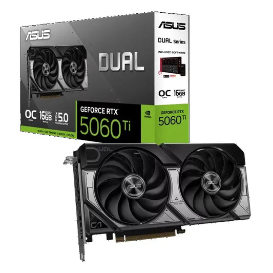 ASUS Dual GeForce RTX™ 5060 Ti 16GB - Black OC Edition, NVIDIA®, GDDR7, 4608 CUDA Cores, 28Gbps,...