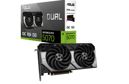 ASUS nVidia GeForce DUAL-RTX5070-O12G 12GB GDDR7 OC Edition, 2542MHz Boost Clock, RAM 28Gbps, 100...