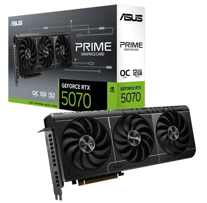 ASUS nVidia GeForce PRIME-RTX5070-O12G RTX 5070 12GB GDDR7 OC Edition 2557MHz Boost Clock, RAM 28...