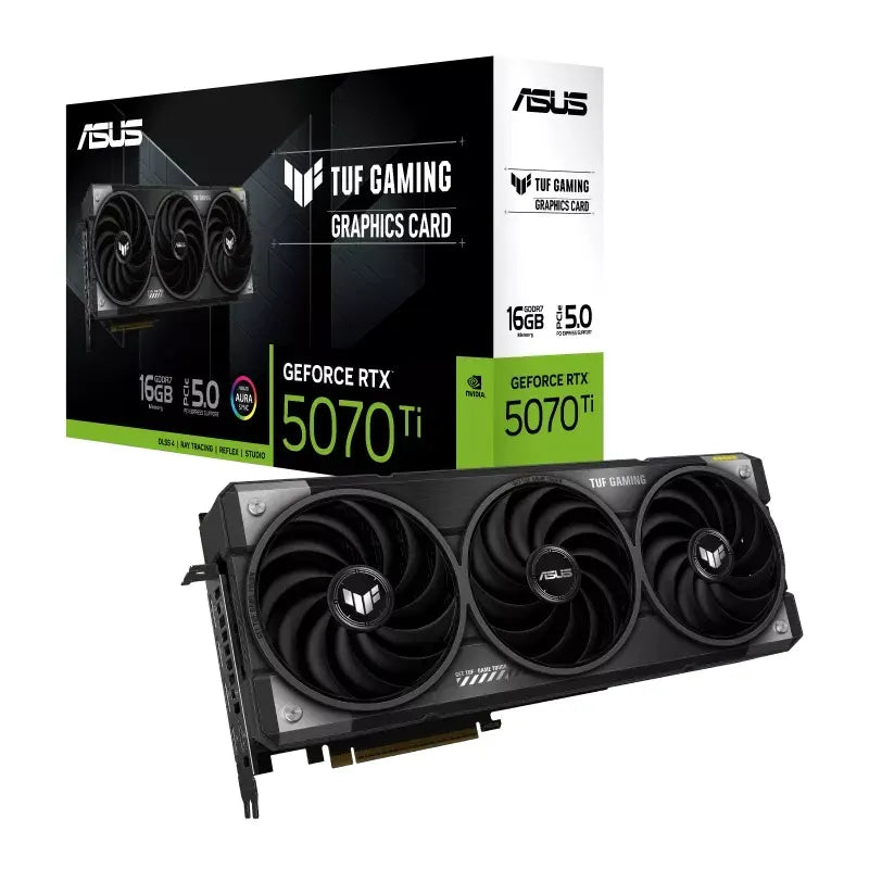 ASUS nVidia GeForce TUF RTX™ 5070 Ti 16 GB Gaming, GDDR7, 256-bit, PCIe 5.0, 2482MHz, 8960 CUDA,...