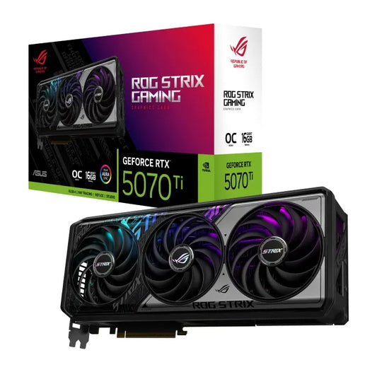 ASUS nVidia GeForce ROG STRIX RTX5070TI OC 16G GAMING, GDDR7, 8960 CUDA, 850W PSU, PCIe 5.0, 28Gb...