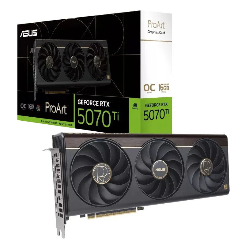 ASUS nVidia ProArt GeForce RTX™ 5070 Ti 16GB OC Edition, GDDR7, 256-bit, PCIe 5.0, 2610MHz, 8960...