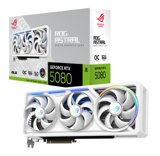 ASUS nVidia GeForce ROG-ASTRAL-RTX5080-O16G-GAMING W OC Edition GDDR7  2760 MHz Boost Clock 30 Gb...