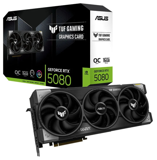 ASUS nVidia GeForce TUF-RTX5080-O16G-GAMING 16GB GDDR7 OC Edition16GB GDDR7 2700 MHz Boost Clock3...