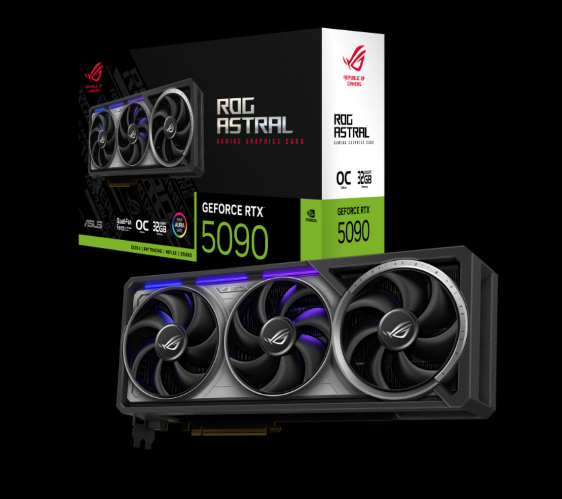 ASUS nVidia GeForce ROG-Astral-RTX-5090-32GB GDDR7 OC Edition 2580 MHz Boost clock 28Gbps 512-bit...