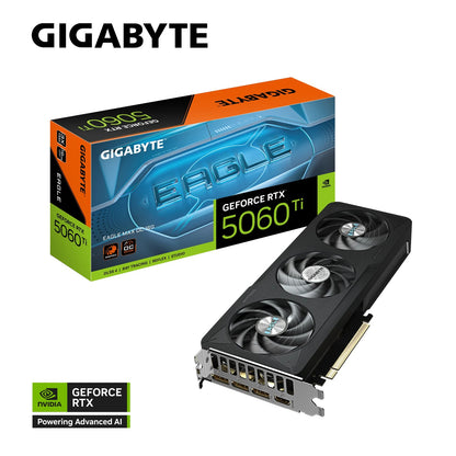 Gigabyte GeForce RTX™ 5060 Ti EAGLE MAX OC 16G, 2617 MHz, CUDA 4608, 28 Gbps, GDDR7, 128 bit, PCI...