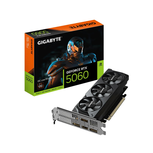 Gigabyte GeForce RTX™ 5060 OC Low Profile 8G, 2512 MHz, CUDA 3840, 28 Gbps, GDDR7, 128 bit, PCI-E...